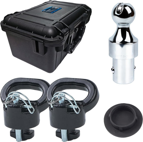60638 Upgraded 38k Puck System Gooseneck Hitch Kit with Case for 2013-2026 Dodge Ram 2500 3500, 2-5/16-Inch Gooseneck Ball Trailer Hitche with 2 Safety Chain Anchors for Fifth Wheel Prep Group