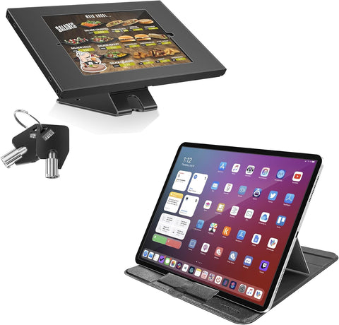 AboveTEK Black Anti-Theft Tablet Stand – iPad Locking & Security Stand