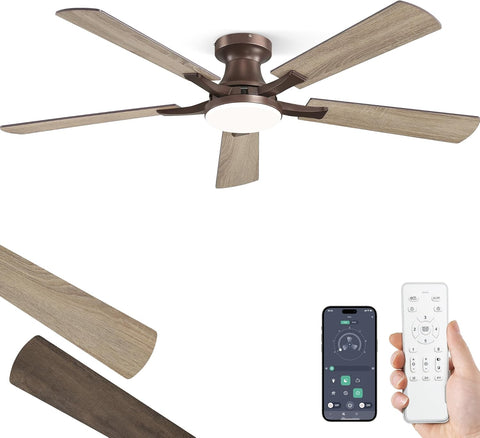 52 Inch Ceiling Fan with Light & App&Remote Control