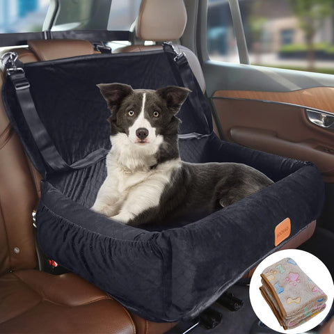 Dog Car Seat for Large/Medium Sized Dogs,Dog Car Back Seats Travel Bed Dog Seats,Comfortable and Safe;Multipurpose Design-Dog Bed Dog Sofa Cushion,Bring Dog Blanket.