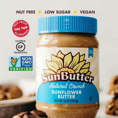 SunButter Natural Crunch Sunflower Butter, Regular 16 oz. Jar