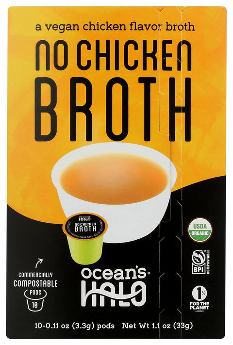 OCEANS HALO Organic No-Chicken Broth Pods, 1.1 OZ