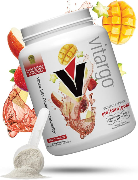 Vitargo Carbohydate Powder | Fruit Punch 50 Scoop | 4.4 LB Fruit Punch Pre Workout & Post Workout | Carb Supplement