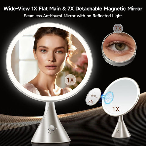 Lighted Makeup Mirror with Magnification