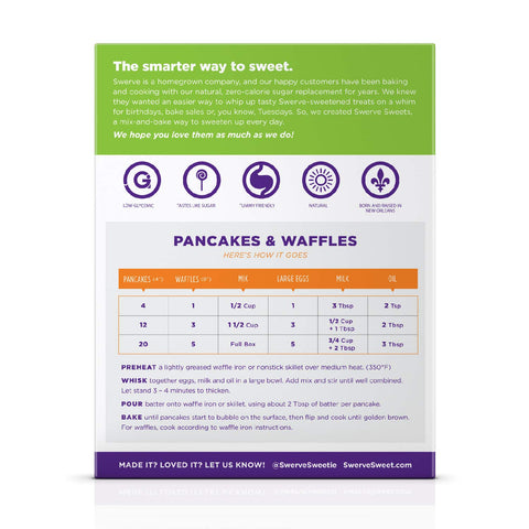 Swerve Sweets, Pancake and Waffle Mix, 10.6 ounces