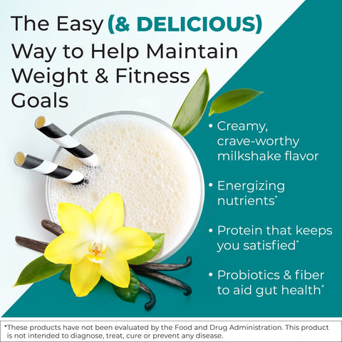 Reignite Wellness by JJ Virgin Vanilla Plant Based All in 1 Shake - Chia, Chlorella + Pea Protein Powder - Contains Essential Vitamins & Probiotic Blend to Support Immunity + Gut Health (15 Servings)