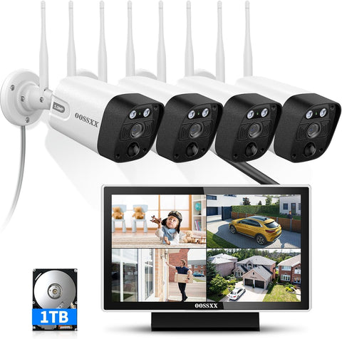 All-in-One 5.0MP PIR Detection 2-Way Audio Dual Antennas Outdoor Security Camera System