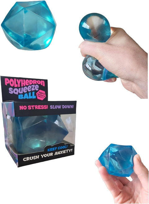 Polyhedron Diamond Sugar Ball Slow-Rise Stress Ball, Transluscent Cool Shape Gummy Sugar Balls Fidget Toys