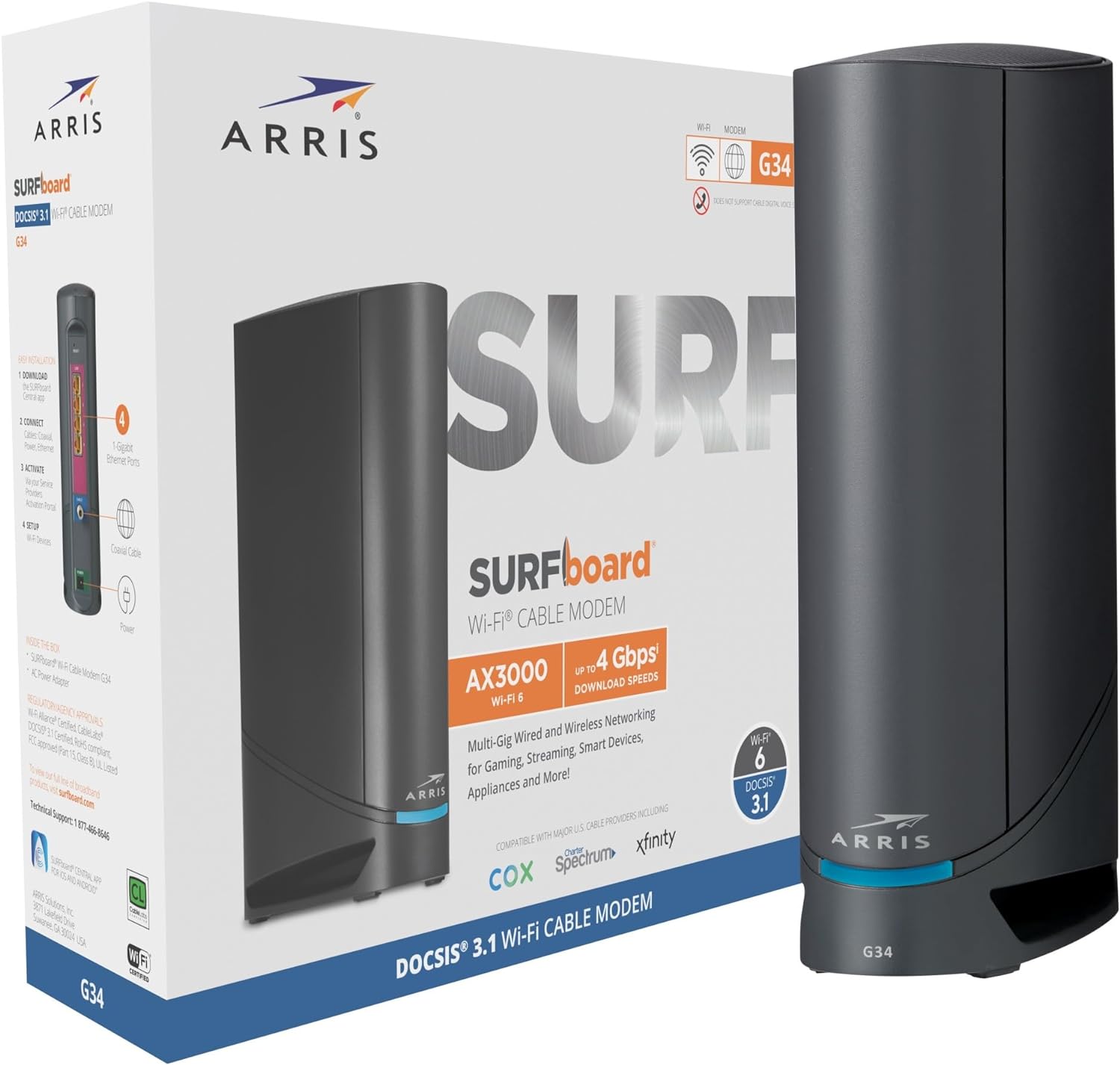 Arris Xfinity Surfboard outlets Modem 1 GBPS