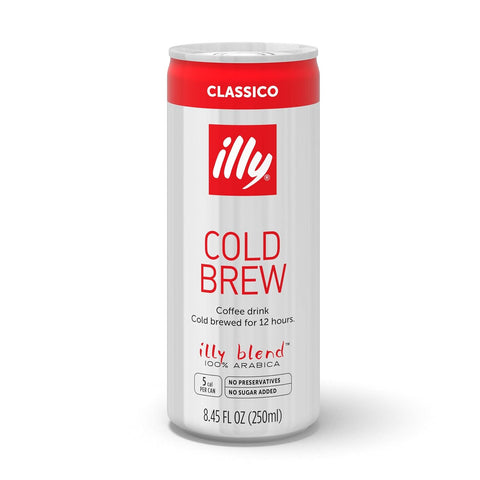 illy Ready To Drink Coffee - Cold Brew Cans - 100% Arabica Coffee - Smooth & Refreshing Taste - Convenient, Easy to Carry Coffee Drink – No Preservatives - 8.5 oz.