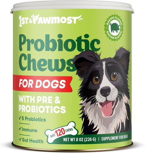 1st & Pawmost - Dog Probiotic Chews - 120 pcs