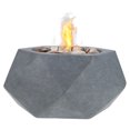 Tabletop Fire Pit Bowl - 11.6in Geometric Table Top Fire Bowl with Stones