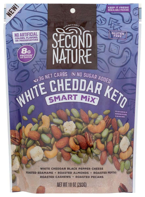 Second Nature Trail Mix Wht Cheddar 10 Oz