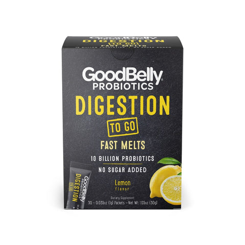 GoodBelly Fast Melts Digestion, Lemon, 1.05 OZ, 30ct