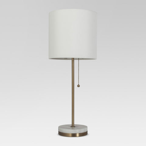 Hayes Marble Base Stick Lamp Brass - Threshold