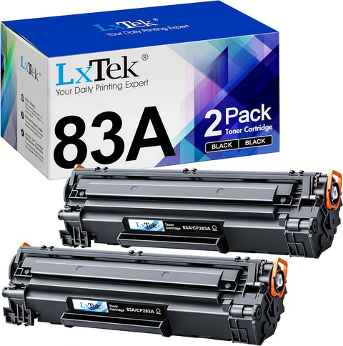 LxTek Compatible Toner Cartridge Replacement for HP 83A CF283A - 2 Black