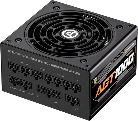 1000W Power Supply, 80+ Gold Certified, Fully Modular, FDB Fan, Compact 140mm Size - AGT Series ATX 3.0 & PCIE 5.0