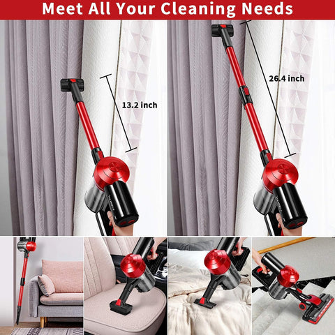 (Lightly Used) iwoly Cordless Vacuum Cleaner Rechargeable with 2200mAh Lightweight Portable Handheld Stick Vacuum