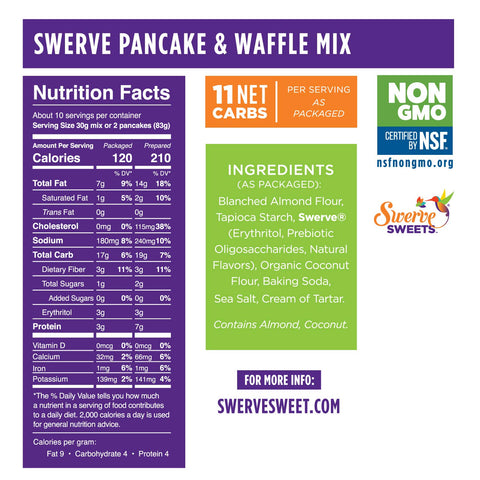 Swerve Sweets, Pancake and Waffle Mix, 10.6 ounces