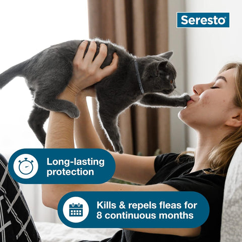 Seresto Cat Flea & Tick Treatment & Prevention Collar for Cats, 8 Months Protection (1 Collar)