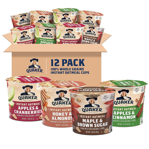 Quaker Instant Oatmeal Express Cups Variety Pack - 20.2oz / 12ct