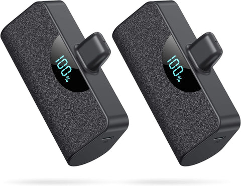 (Used) 2 Pack - Small Portable Charger 5200mAh for iPhone