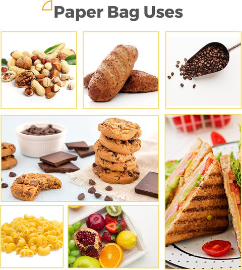 5lb Brown Paper Lunch Bags 500 Count - Large Brown Paper Bags Lunch Size - Lunch Paper Bags, Paper Sandwich Bags - Brown Lunch Bags - Paper Lunch Bags for Kids - Sandwich Bag Paper Lunch Bags for Food