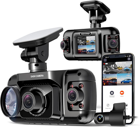 RexingUSA 4 Channel Dash Cam W/All Around 1080p Resolution, Wi-Fi, GPS, IR Night Vision, Parking Mode, Collision Detection, Type-C Port