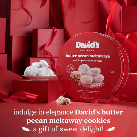 David S Cookies Butter Pecan Meltaways - 32 Oz