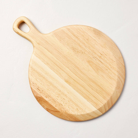 10" Round Wood Paddle Serving Board Natural - Hearth & Hand