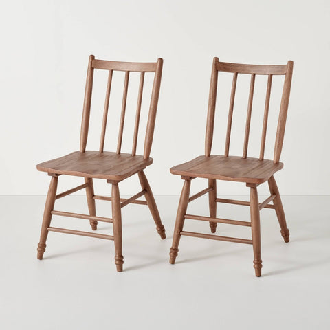 2pk Vintage Windsor Dining Chairs - Aged Oak - Hearth & Hand™ with Magnolia