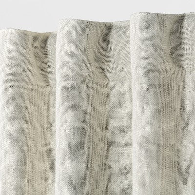 50"x95" Blackout Aruba Window Curtain Panel Sour Cream - Threshold™: Recycled Polyester, Traditional Style, OEKO-TEX Certified