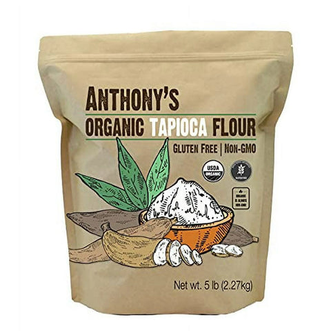 Anthony S Organic Tapioca Flour Starch 5lbs Gluten Free & Non GMO