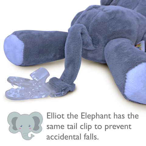 Elliot the Elephant Baby Pacifier Toy