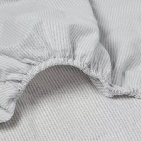 Twin - Flannel Sheet Set Gray Stripe