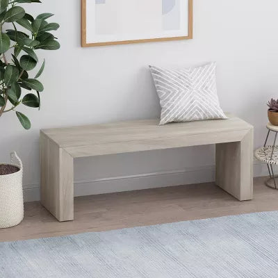 Palston Farmhouse Dining Bench Light Gray - Christopher Knight Home