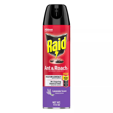 Raid Ant and Roach Killer Bug Spray - Lavender Scent - 17.5oz