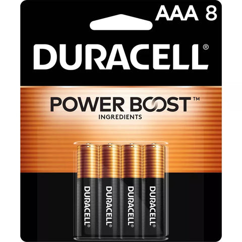 8 pack - Duracell Power Boost CopperTop Alkaline Aaa Batteries