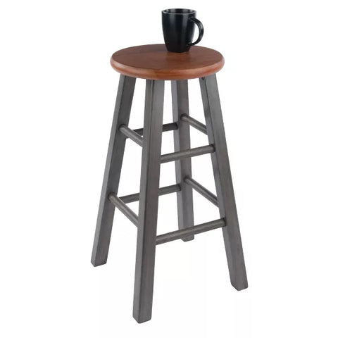 24" Ivy Counter Height Barstool - Rustic Teak Brown