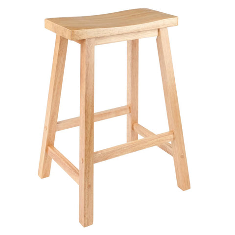24" Satori Saddle Seat Counter Height Barstool Beech - Winsome