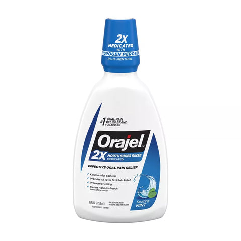 3pk - Orajel Antiseptic Mouth Sore Rinse 16 Oz by Orajel