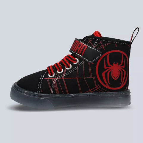 (Size 12T) Toddler Marvel Spider-Man Lighted Hi Top Sneakers