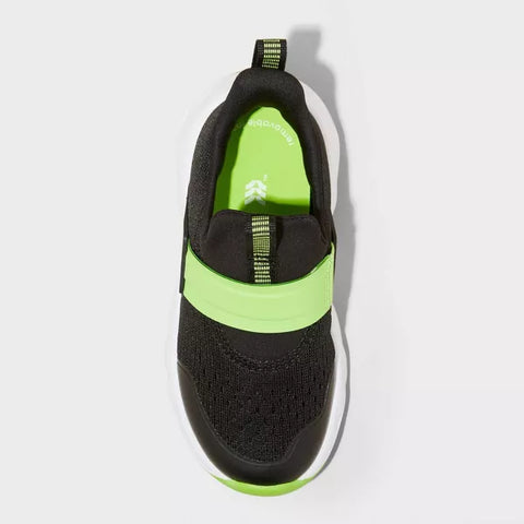 (Size 11T)Toddler Dannie Slip-On Performance Sneakers - All In Motion™ - Black and green