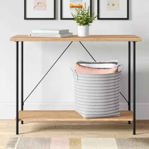 Wood and Metal Console Table Natural - Room Essentials™