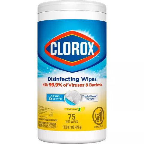 Clorox Disinfecting Wipes Canister Citrus Blend, Citrus Blend - 75 Ea.