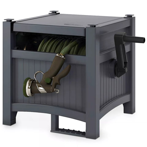 Suncast Hideaway 100' Resin Garden Hose Reel for 5/8" Hoses