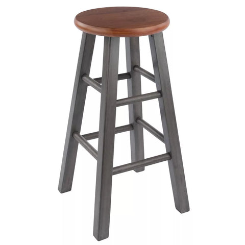 24" Ivy Counter Height Barstool - Rustic Teak Brown