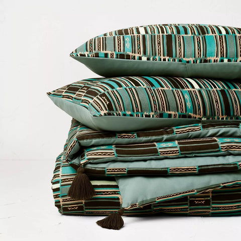 King - Jungalow Sun in the Water Comforter & Sham Set Teal