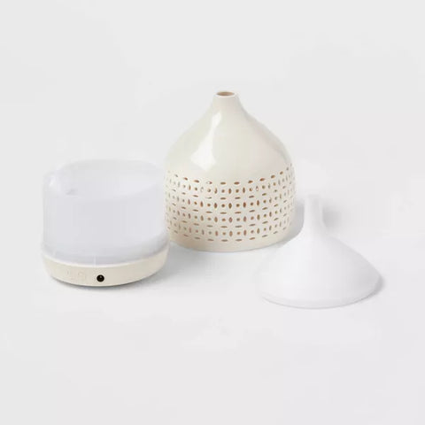 300ml Cutout Ceramic Color Changing Oil Diffuser White - Opalhouse™