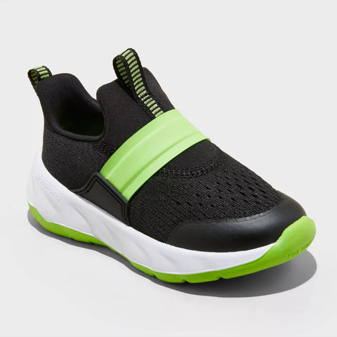 (Size 11T)Toddler Dannie Slip-On Performance Sneakers - All In Motion™ - Black and green